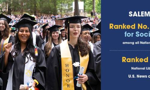 Salem College Ranked No. 1 in U.S. News & World Report Social Mobility Ranking - Graphic