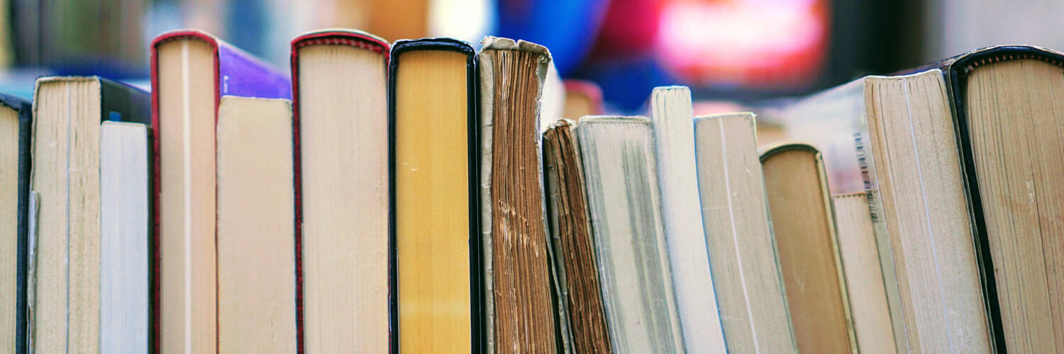 Books lined up