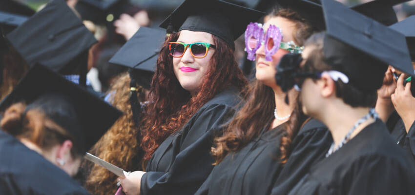 Salem College students at graduation
