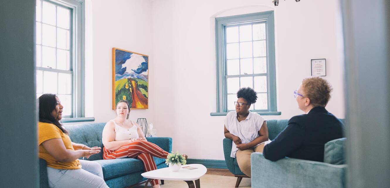 Students in counselor's office