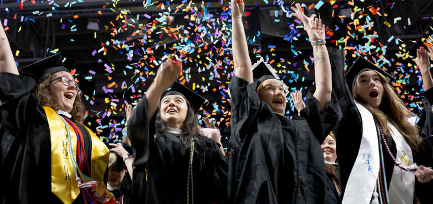 Salem College students at graduation