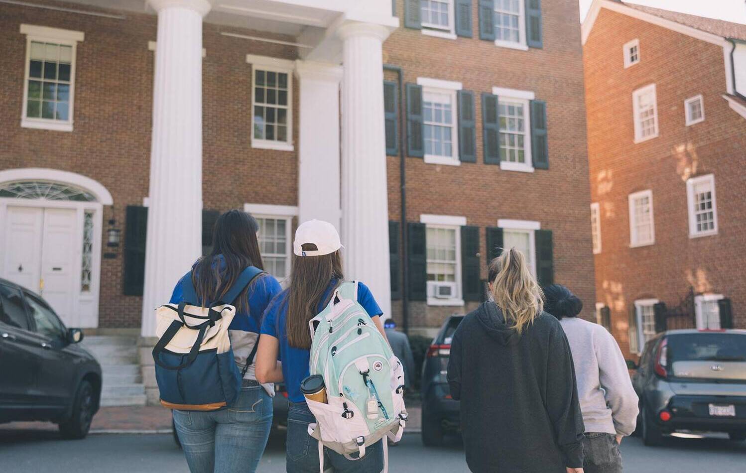 Students walking to class