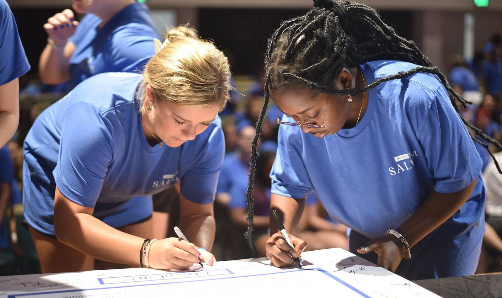 Salem College students singing the honor code