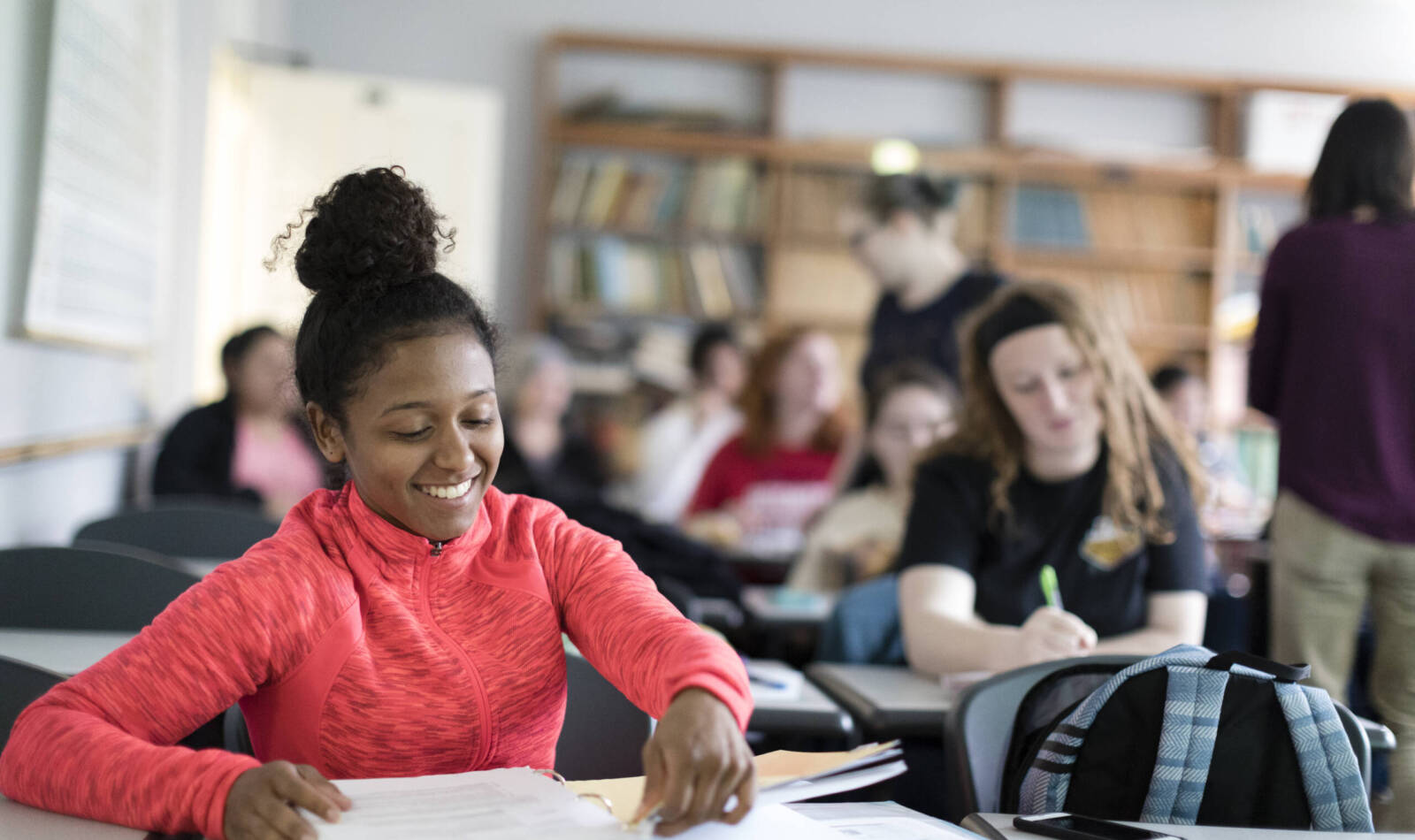 Salem College students in class