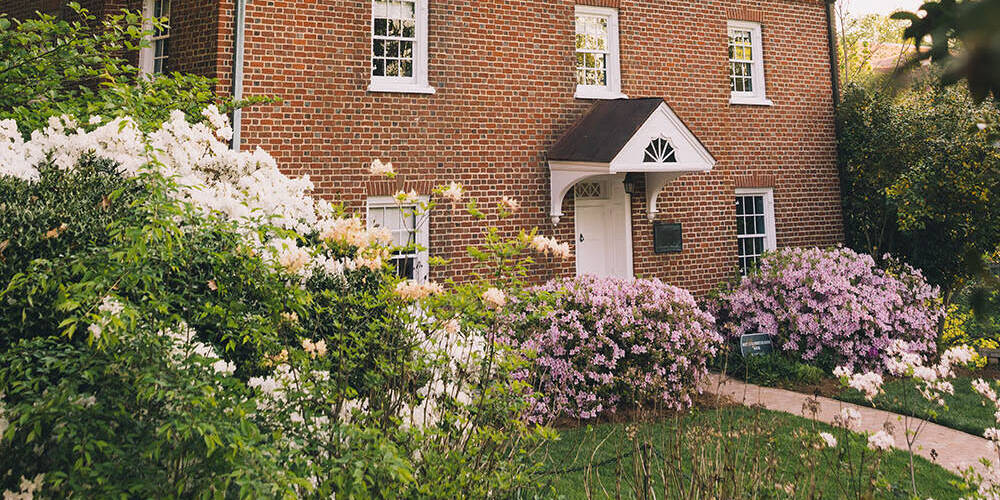 Front door of a Salem College campus building