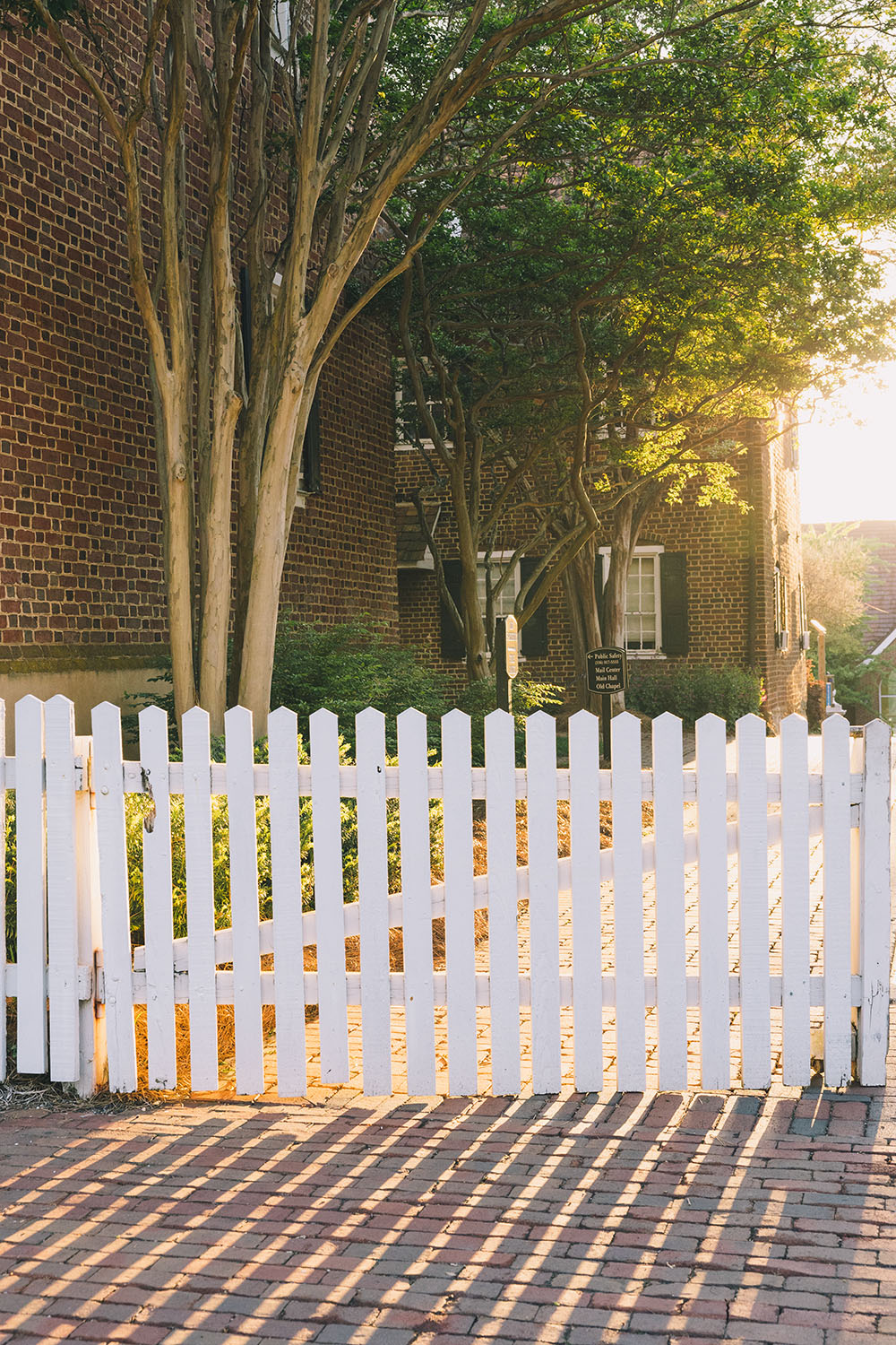 A gate on the campus of Salem College