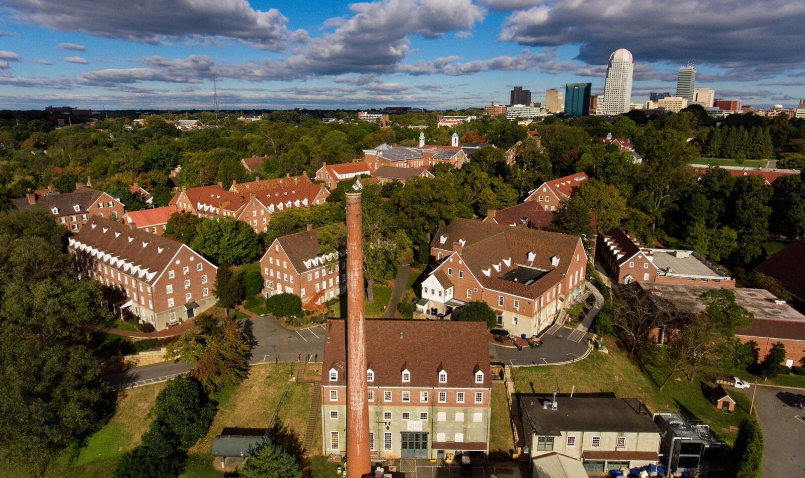 Aerial photo of Salem College campus